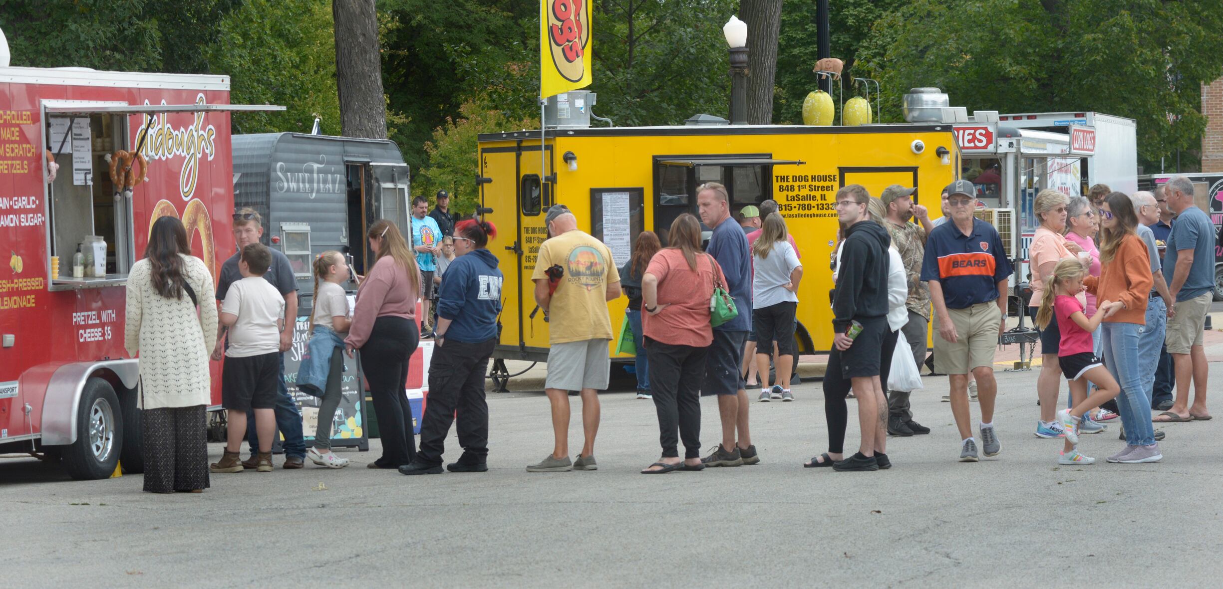 Some lines were long Saturday along City Park in Streator during the Food Truck Festival as those who wished could sample of variety of foods from many vendors.